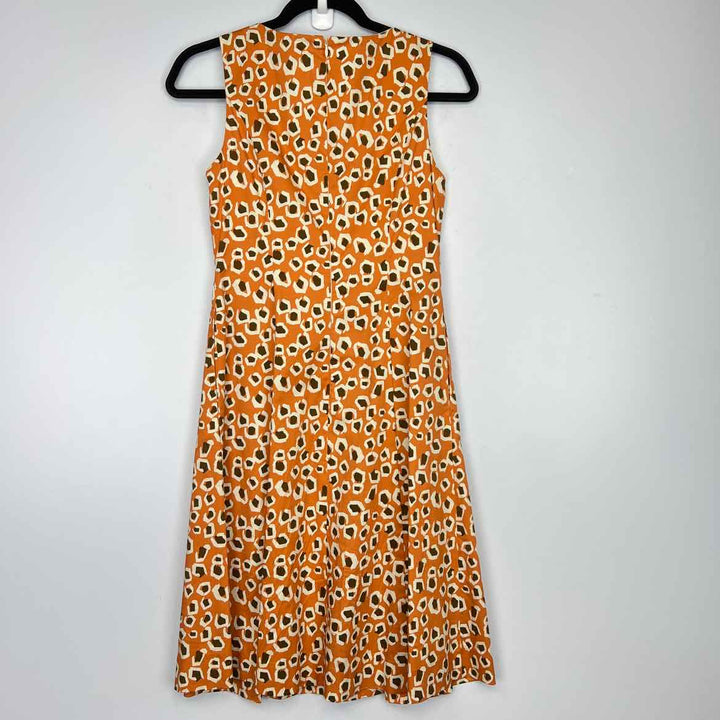 PUROTATTO Dress Orange & Brown Tones / S PUROTATTO Sleeveless Dots Women's Dresses Women Size S Dress