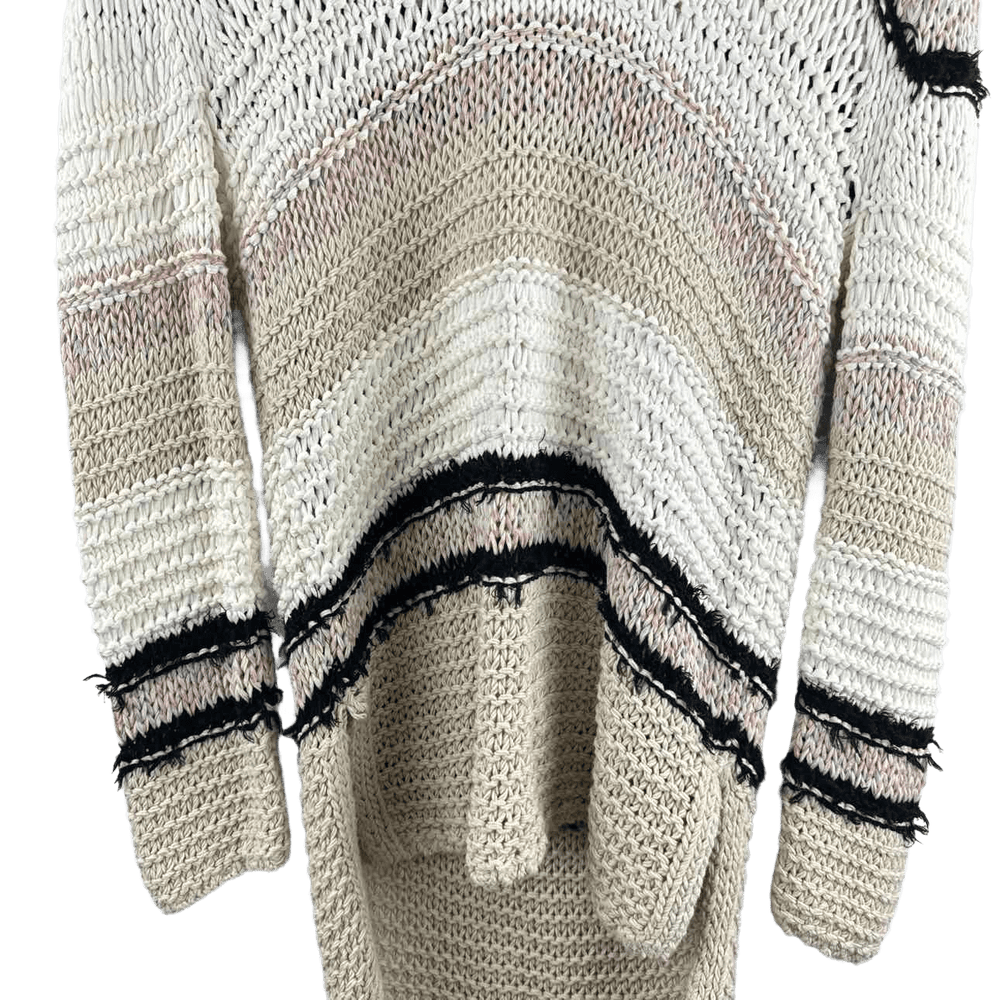 RAG & BONE Sweater white & black / XS NWT RAG & BONE Crochet Whitecap Lulu Beach Hooded Sweater - Size XS