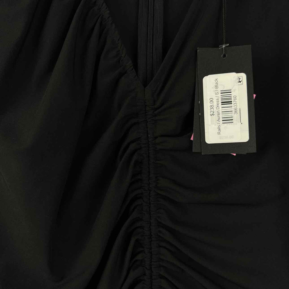 RAILS Dress Black / S RAILS Ruched NYLON Women's Women Size S Black Dress