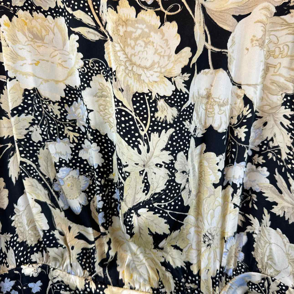 REBECCA TAYLOR Dress Black & Yellow / 4 REBECCA TAYLOR Long Sleeve Floral Women's Dresses Women Size 4 Dress