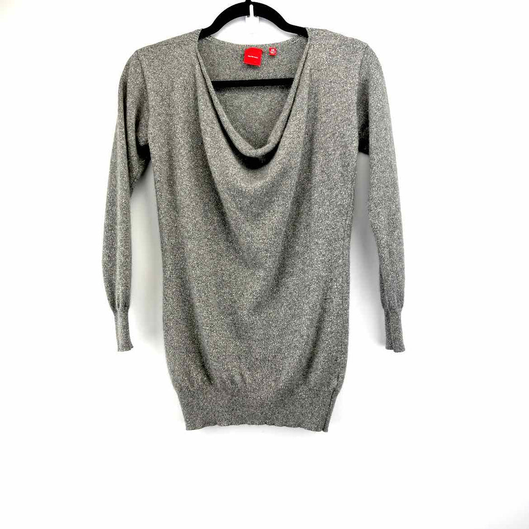 RED Sweater Gray / XS RED COWL NECK Sparkle Women's Sweaters Women Size XS Gray Sweater