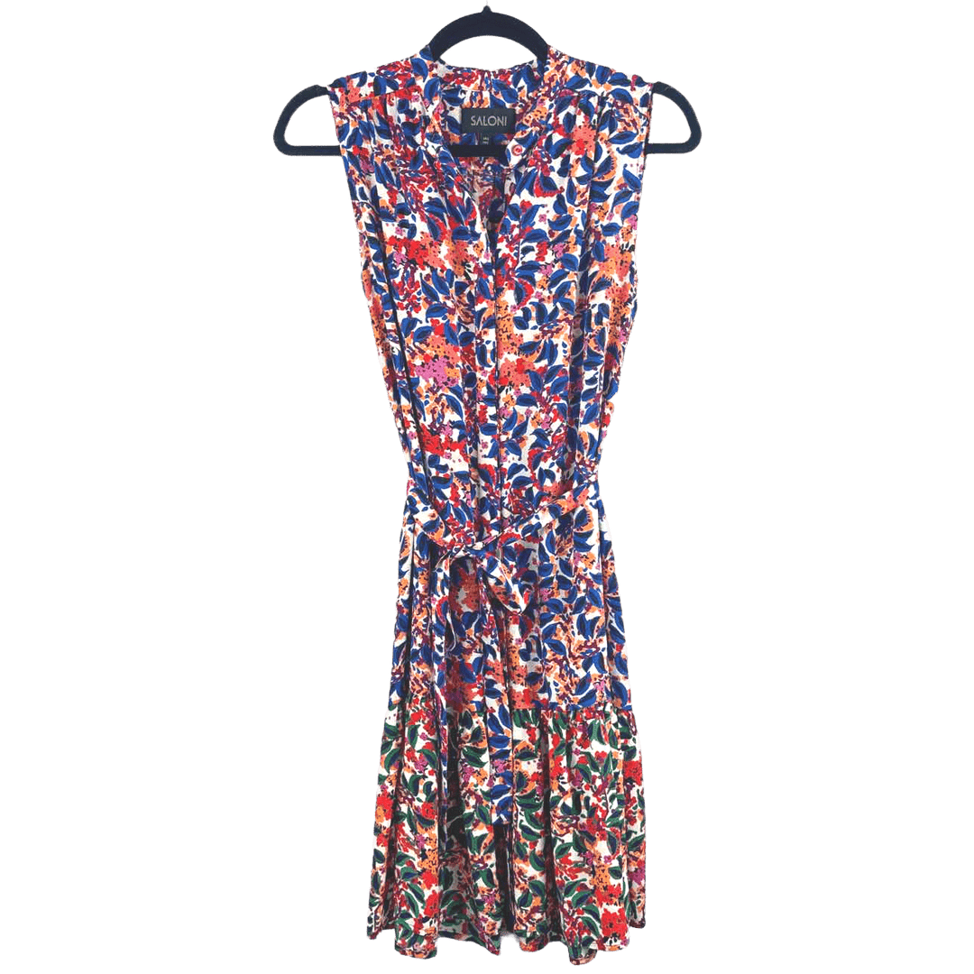 SALONI Dress Multi-Color / 2 SALONI Sleeveless Multi-Color Floral Women's Dress - Size 2