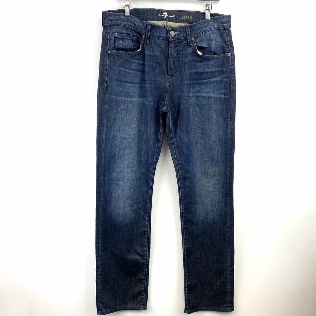 Simply Posh Consign Jeans Blue / 34 7 FOR ALL MANKIND Solid Men's Denim Jeans Mens Size 34 Blue Jeans