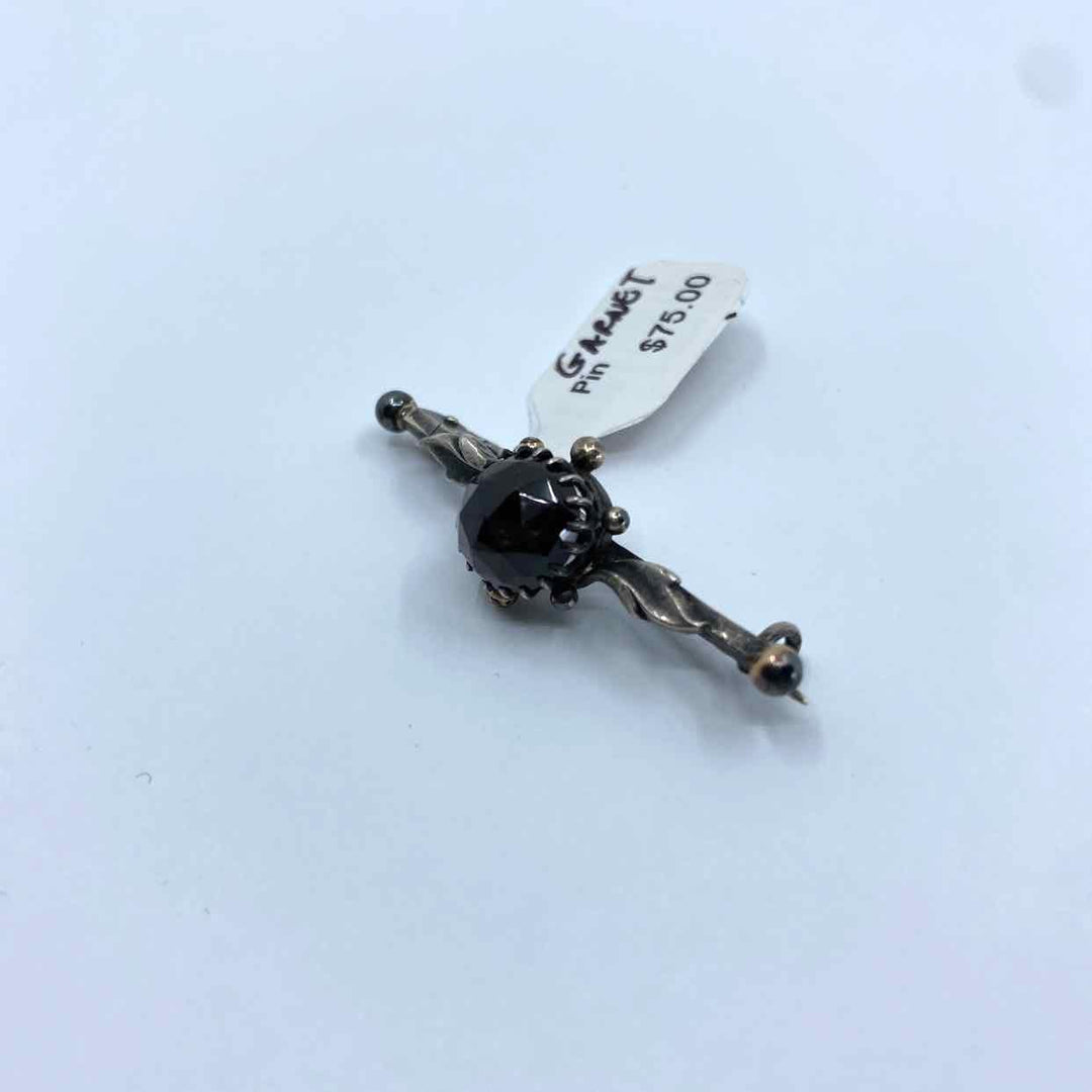 Simply Posh Consign Pin VTG. Garnet Art Deco Pin