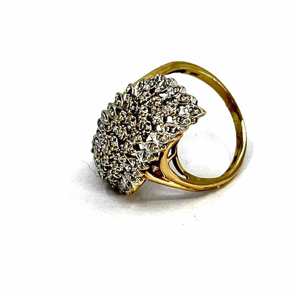 Simply Posh Consign Ring 10K Yellow Gold Clear Diamond Women's Birthday Rings 7.5 Ring
