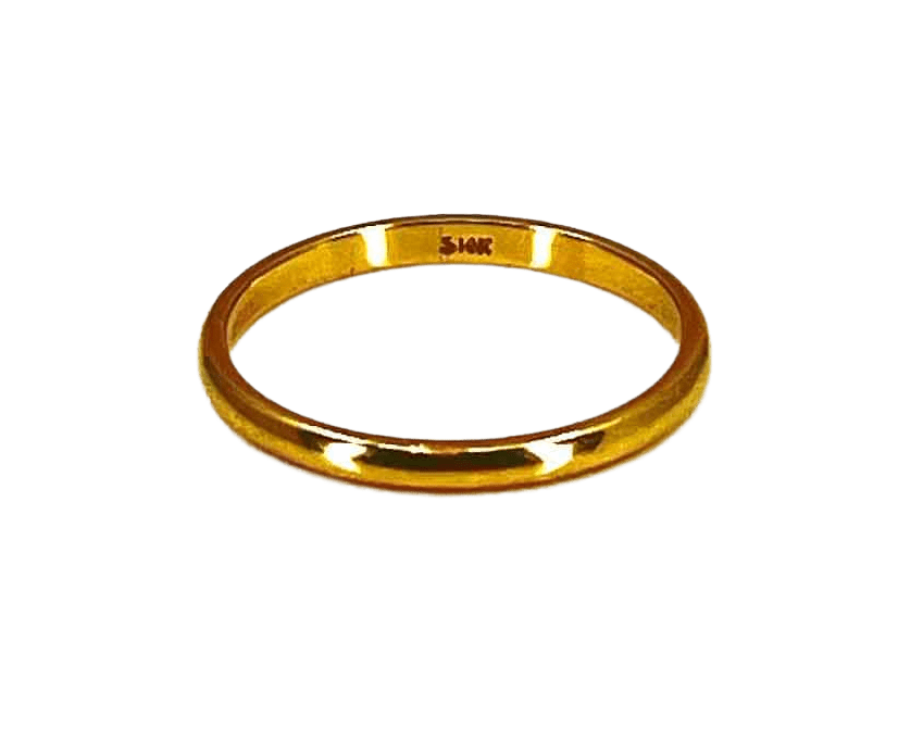 Simply Posh Consign Ring 14k Yellow Gold Wedding Ring - Womens Band Size 725 - Elegant and Timeless