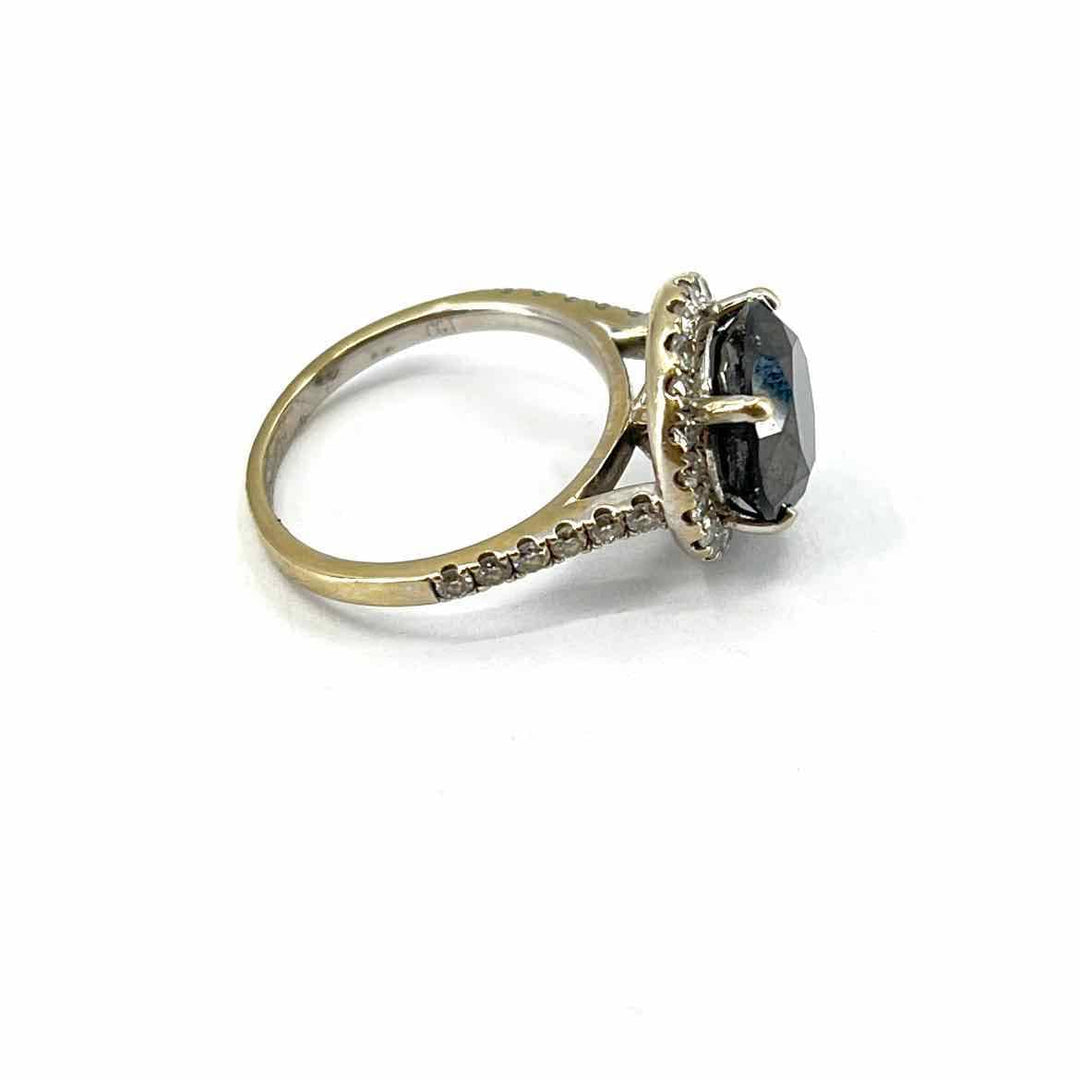 Simply Posh Consign Ring 18K 4 ct Black Diamond Womens Ring - Size 6.S Stunning 18K Black Diamond Ring for Women - Size 6