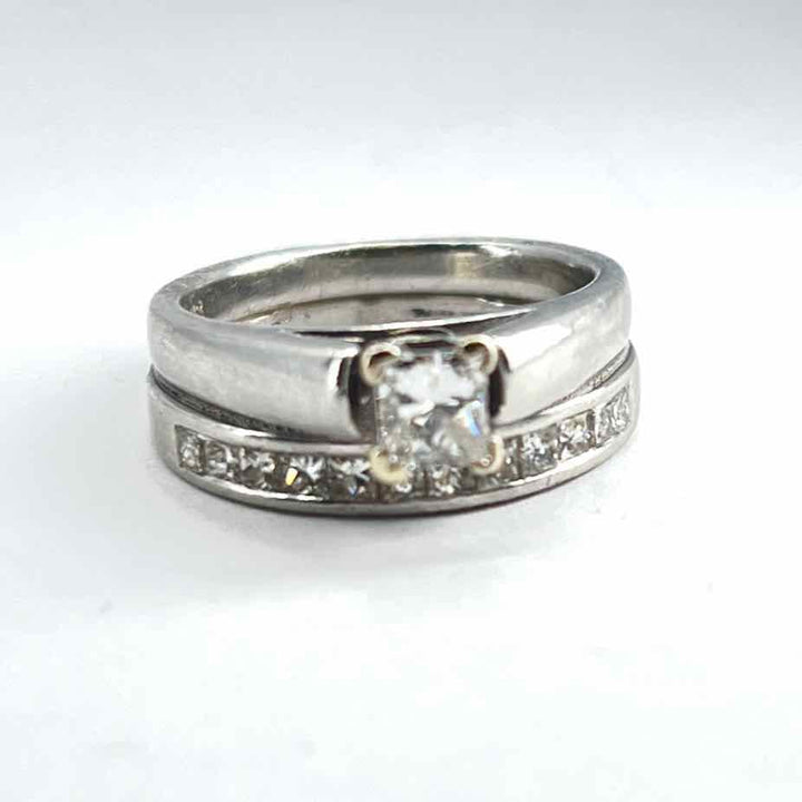 Simply Posh Consign Ring Platinum Diamond Women's Wedding 5.5 Ring