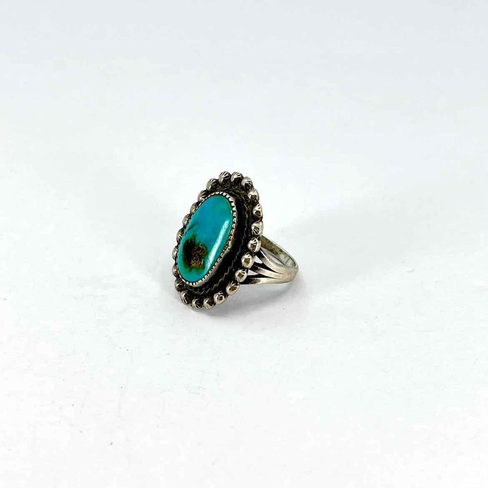 Simply Posh Consign Ring Sterling Silver GREEN/BLUE Turquoise Women's Rings 7 Ring