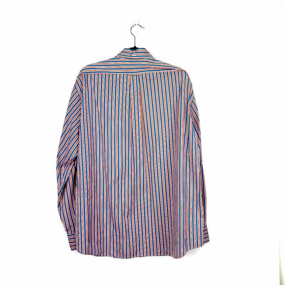 Simply Posh Consign Shirt Blue & Red / XL FACONNABLE Stripe Men's Long Sleeve Men's Clothes Mens Size XL Blue & Red Shirt