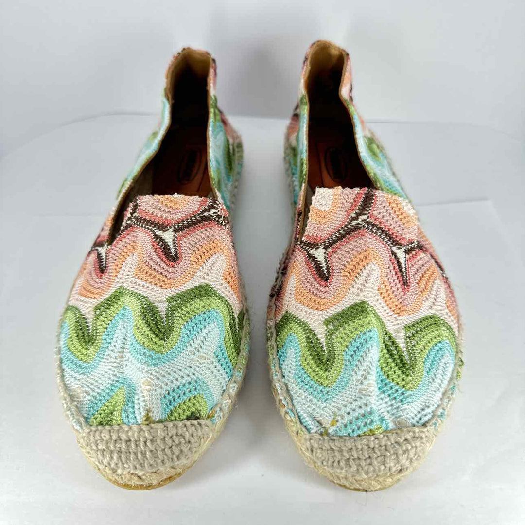 Simply Posh Consign SHOES Multi-Color MISSONI Women's Shoes Fabric SWIRLS Multi-Color 37 SHOES