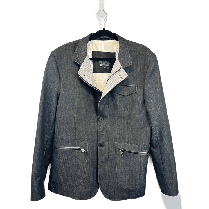 Simply Posh Consign Sport Jacket Dark Grey / XXL RNT23 ZIP-UP Single Breasted Men's Jacket - Size XXL