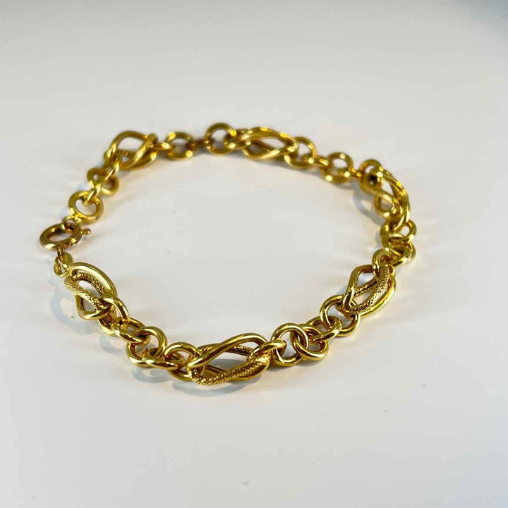 simplyposhconsign Bracelet 18KY YELLOW GOLD 8" CHAIN BRACELET
