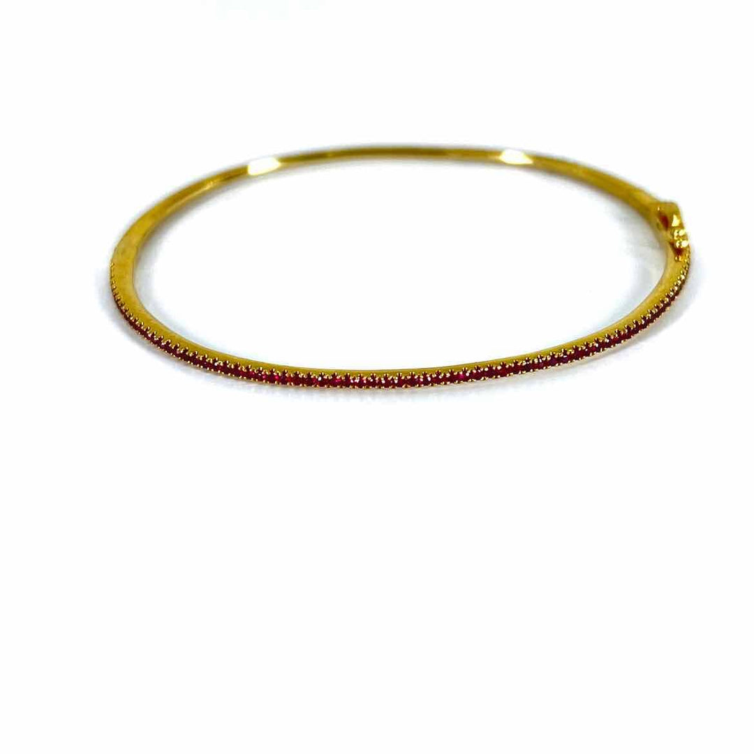 simplyposhconsign Bracelet 18KY YELLOW GOLD RUBY BANGLE BRACELET