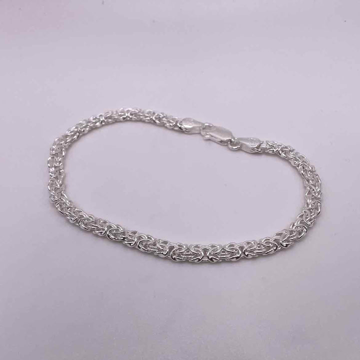 simplyposhconsign Bracelet STERLING SILVER 7" BYZANTINE CHAIN BRACELET