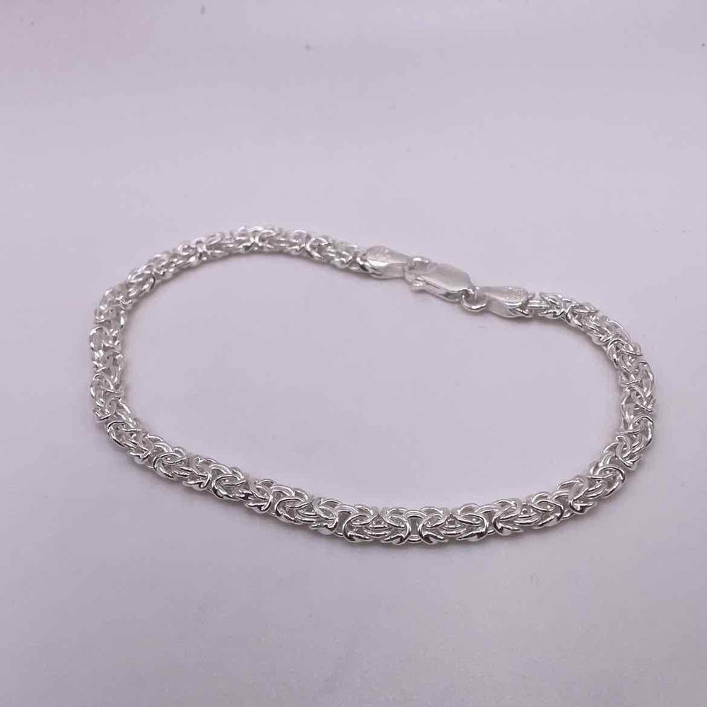 simplyposhconsign Bracelet STERLING SILVER 7" BYZANTINE CHAIN BRACELET