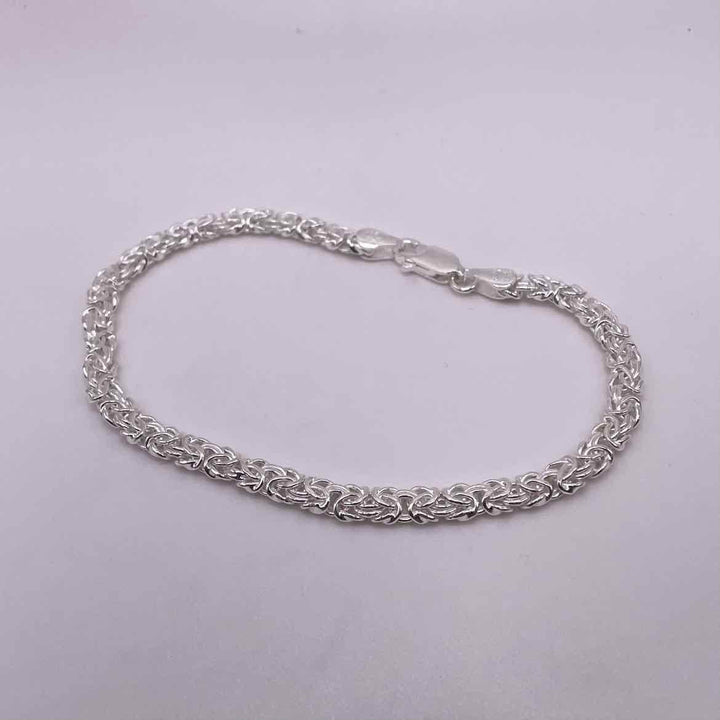 simplyposhconsign Bracelet STERLING SILVER 7" BYZANTINE CHAIN BRACELET