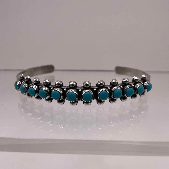 simplyposhconsign Bracelet STERLING SILVER TURQUOISE CUFF BRACELET
