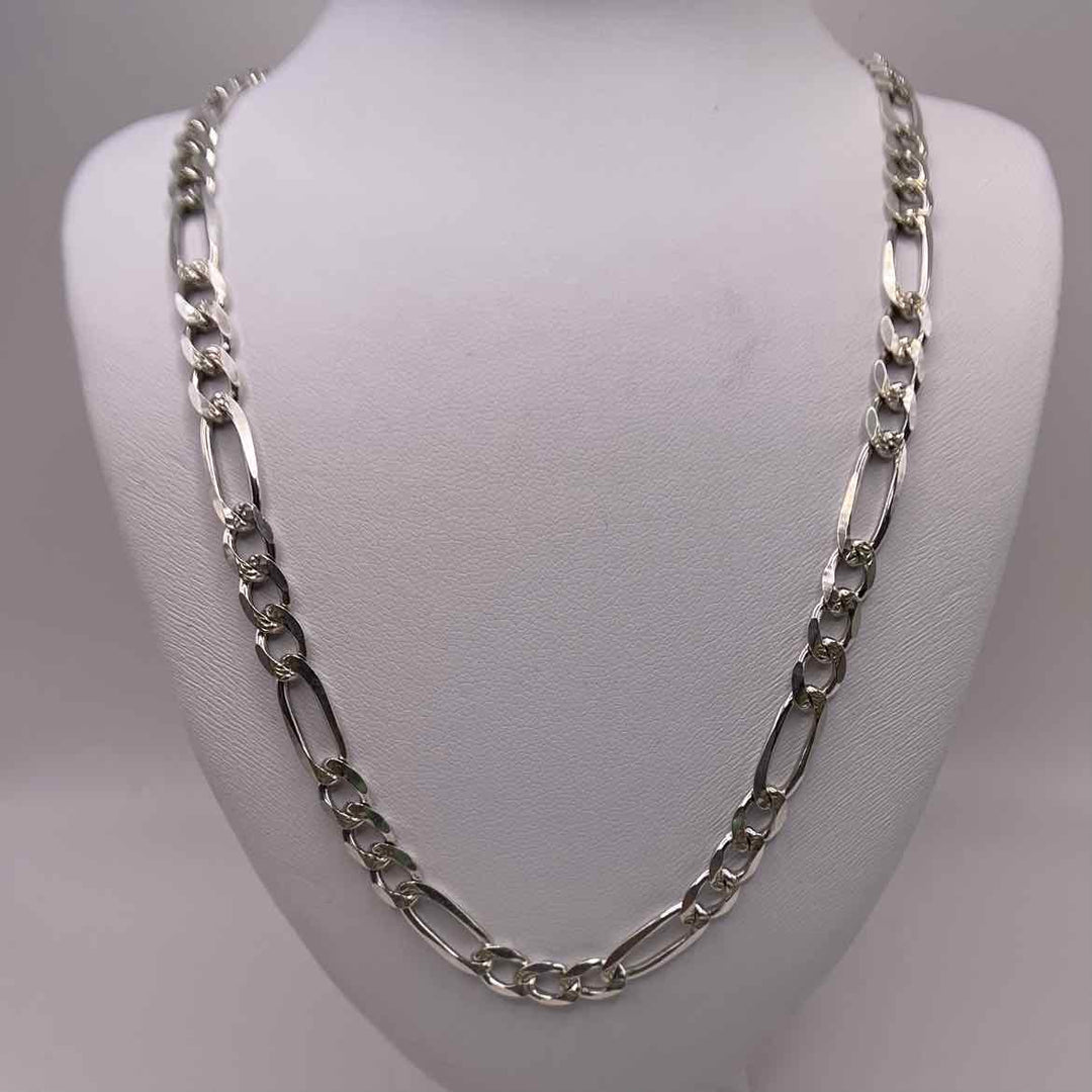 simplyposhconsign Necklace STERLING SILVER LONG-SHORT CURB CHAIN