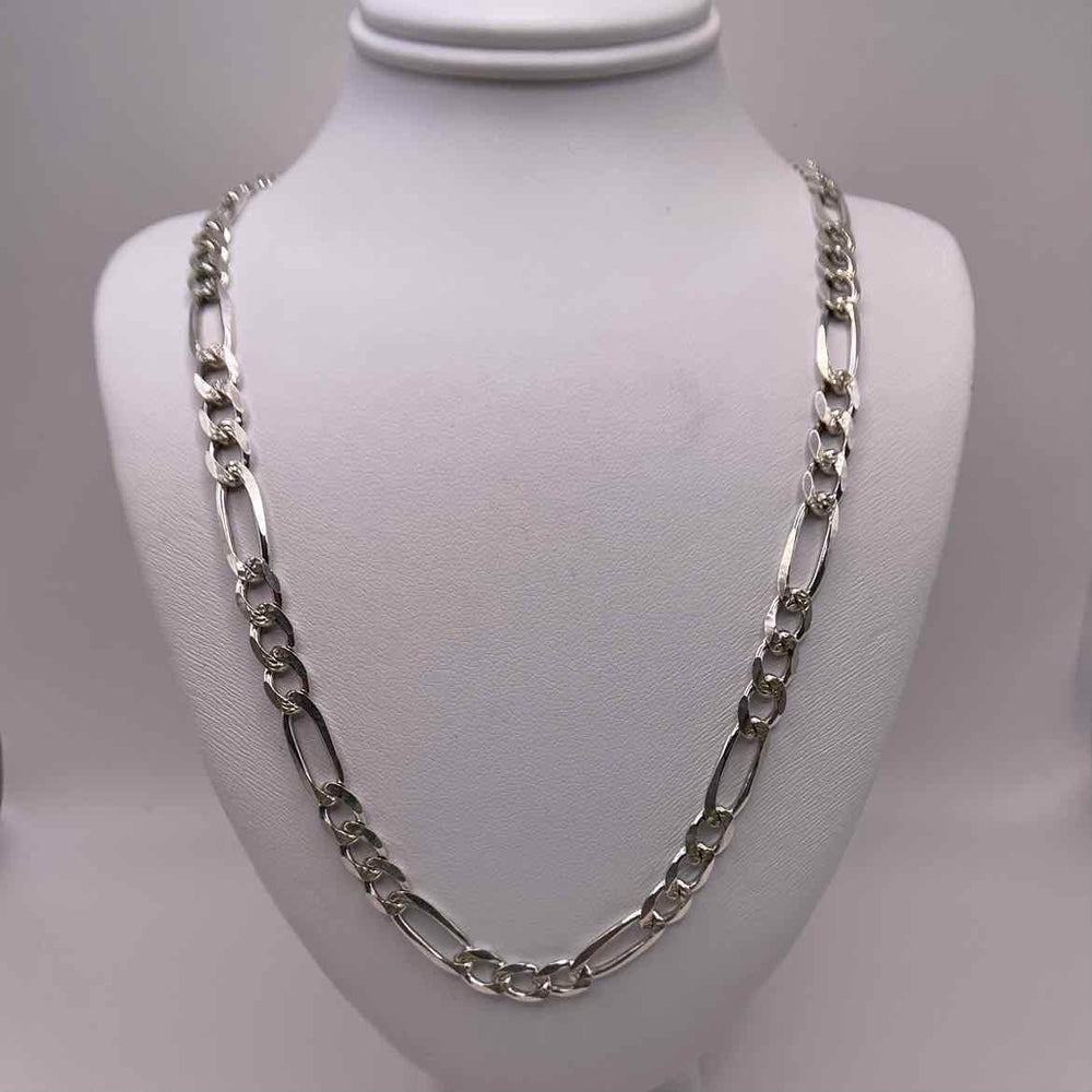 simplyposhconsign Necklace STERLING SILVER LONG-SHORT CURB CHAIN