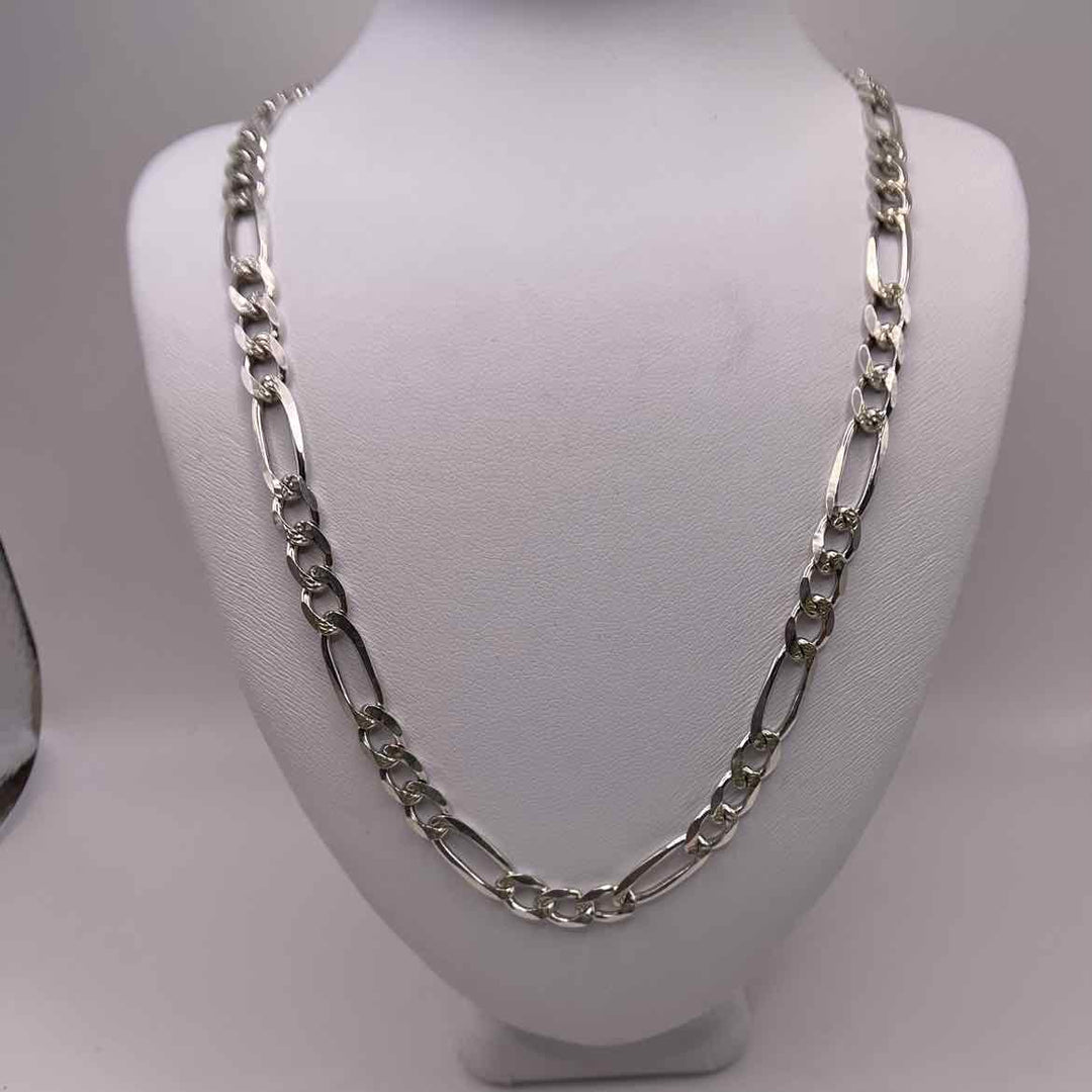 simplyposhconsign Necklace STERLING SILVER LONG-SHORT CURB CHAIN