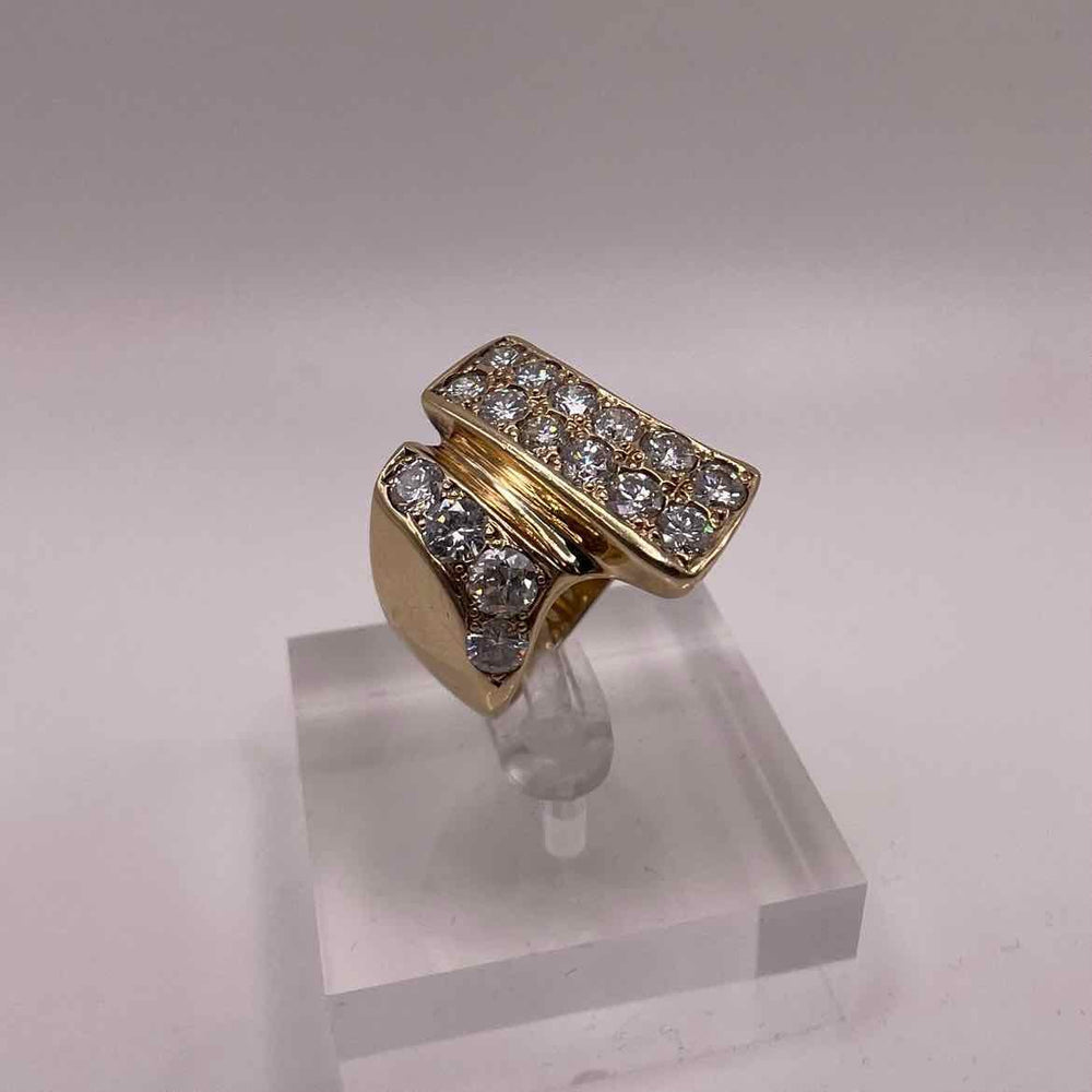 simplyposhconsign Ring 14K YELLOW GOLD CAST DIAMOND FASHION RING - 5.18 ct  20.63 gr Size 8.5