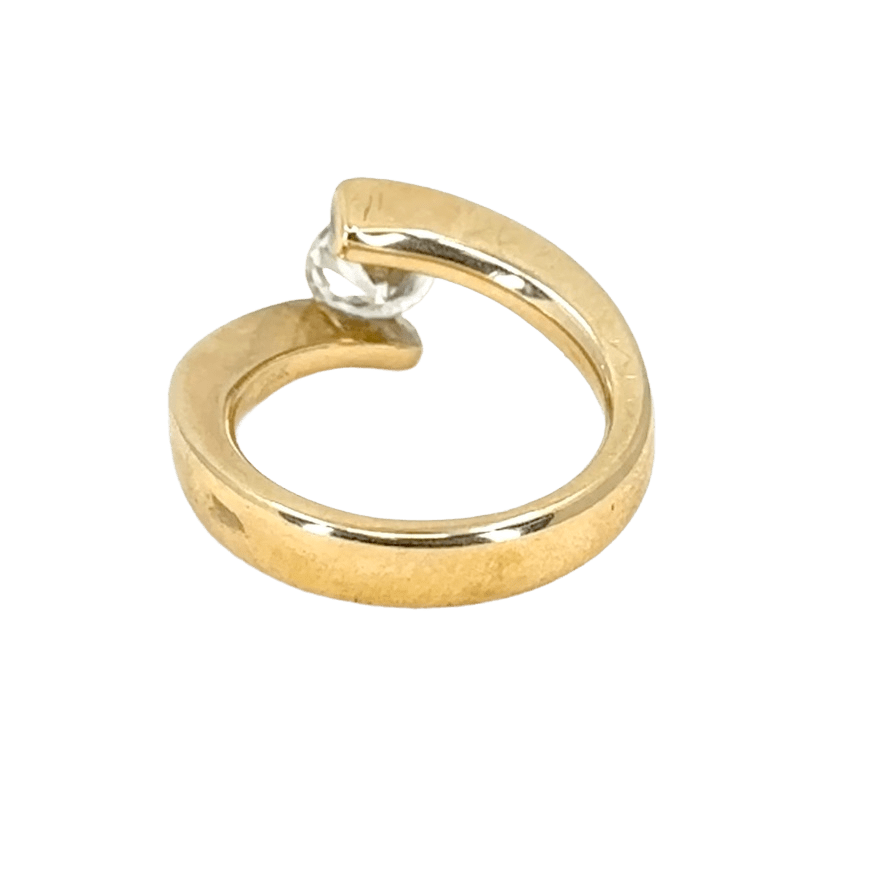 simplyposhconsign Ring 14K Yellow Gold Solitaire Wedding Ring - 1.02 CT  Womens Size 6