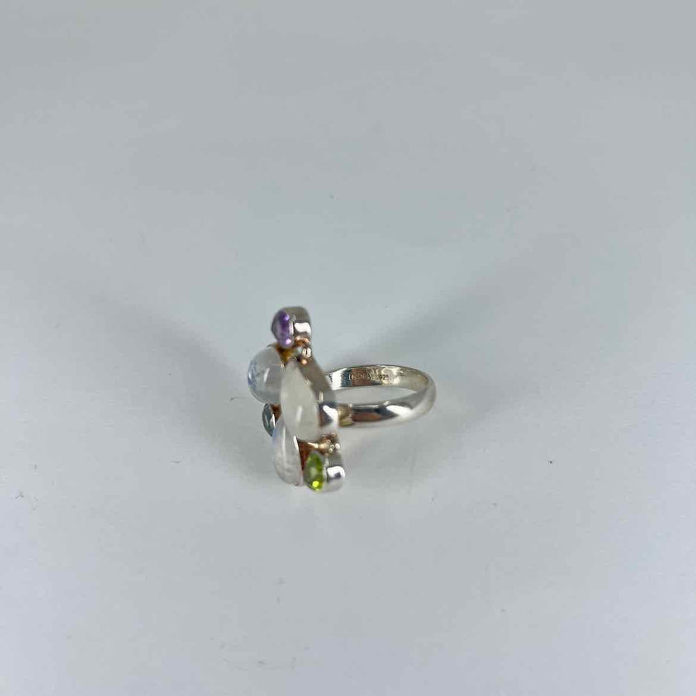 simplyposhconsign Ring STERLING SILVER MULTI-STONE RING