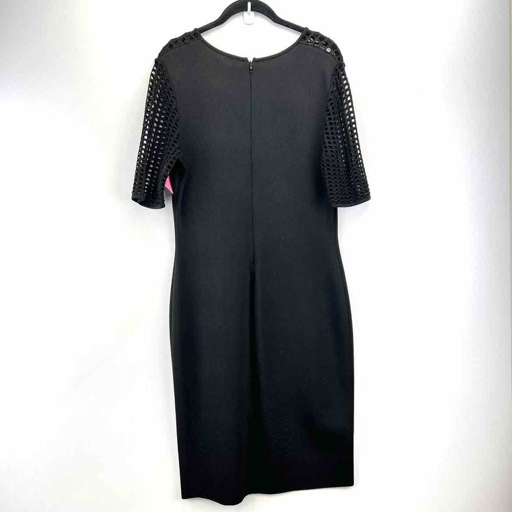 ST JOHN Dress Black / 6 ST JOHN Knit Short Sleeve Women's Dresses Women Size 6 Black Dress