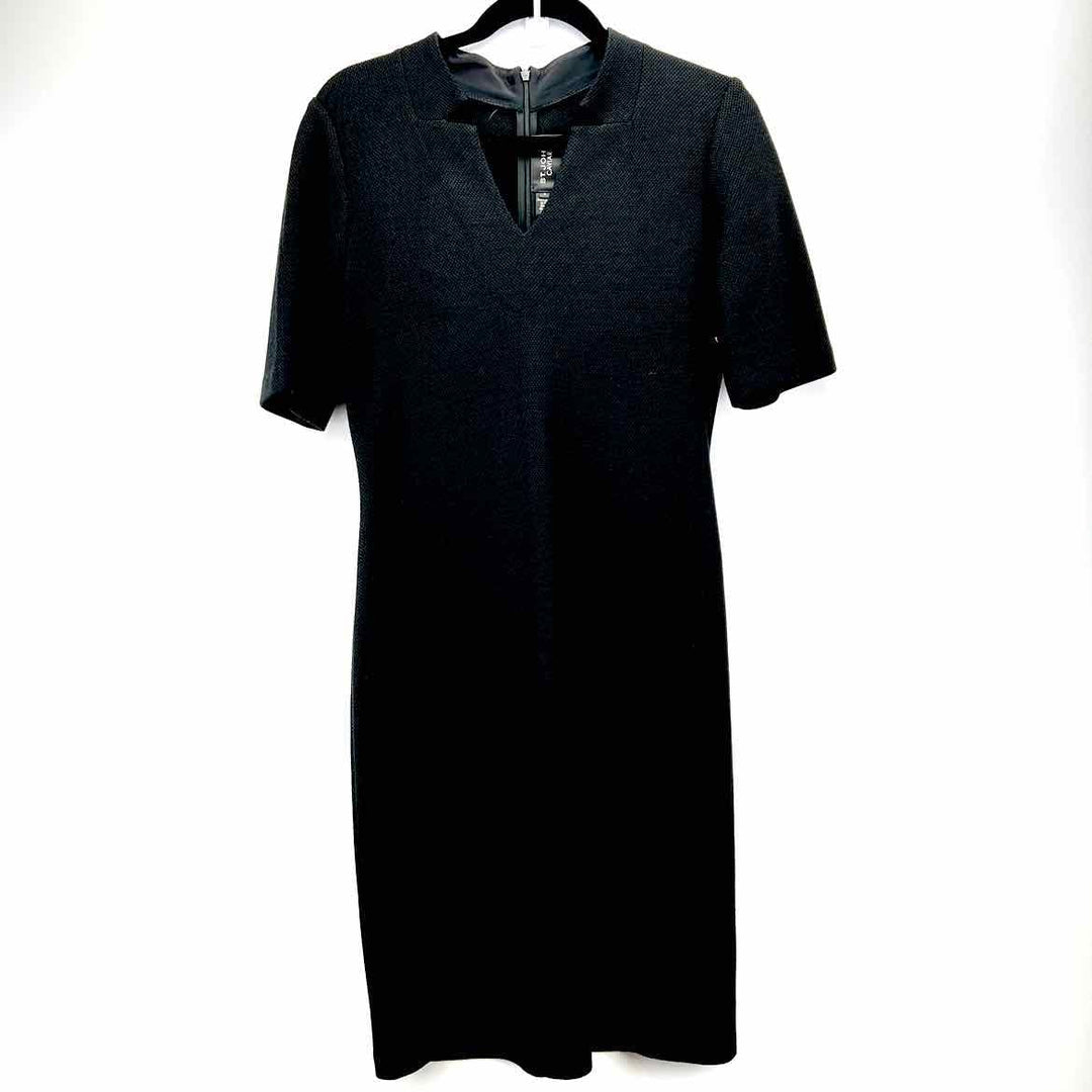 ST JOHN Dress Black / 8 ST JOHN Knit Short Sleeve Women's Dresses Women Size 8 Black Dress