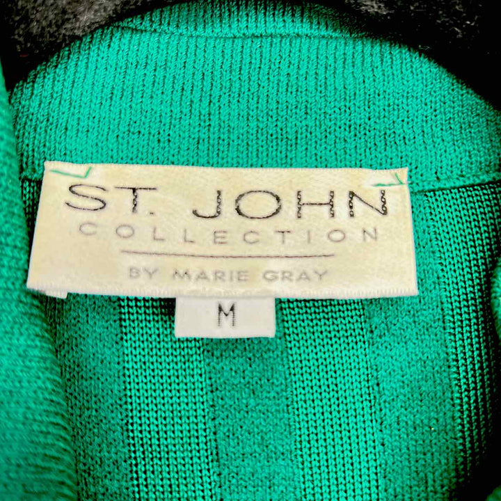 ST JOHN Jacket Green / M ST JOHN Knit Solid Women's Jackets & Coats Women Size M Green Jacket