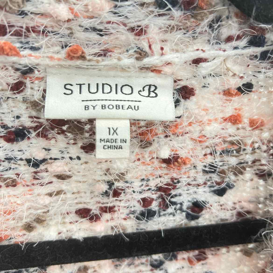 STUDIO B Shrug Multi-Color / 1x STUDIO B Knit Fleck Women's Sweaters Women Size 1x Multi-Color Shrug