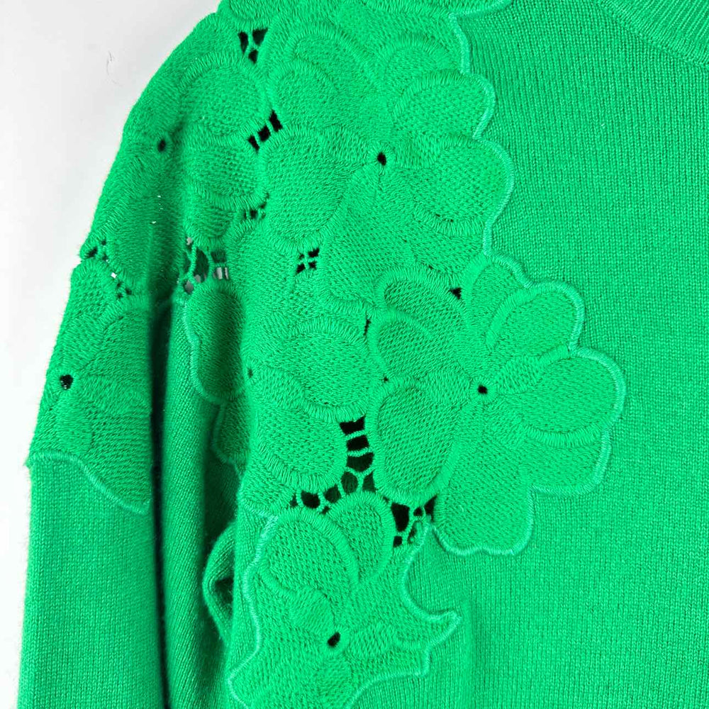 TED BAKER Sweater Green / 1 TED BAKER Long Sleeve FLOWER Women's Sweaters Women Size 1 Green Sweater