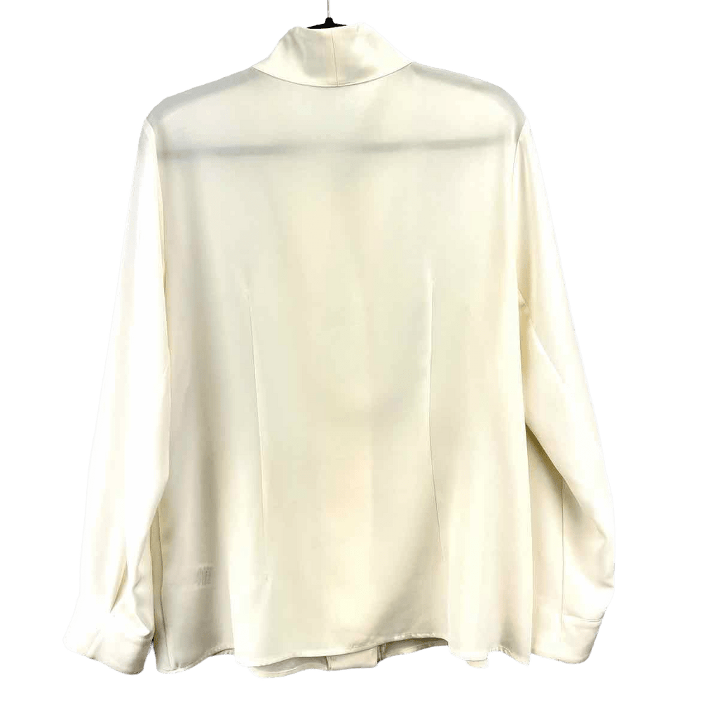 The Fold Jacket Cream / 10 Womens Cream Jacket Long Sleeve Button Down Size 10 - Elegant and Versatile