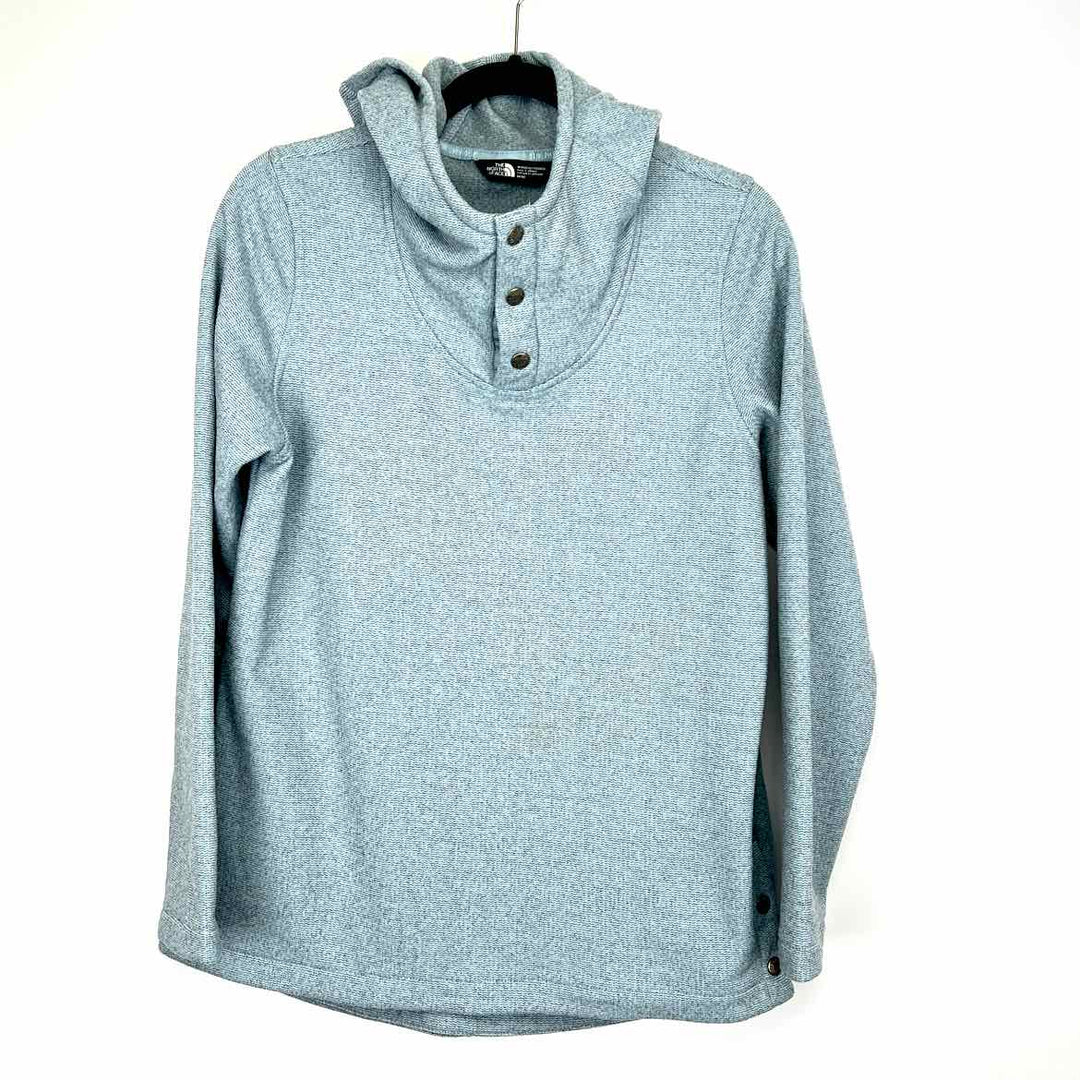 THE NORTH FACE Pullover Blue / M THE NORTH FACE Long Sleeve HOODED Women's Active Wear Women Size M Blue Pullover