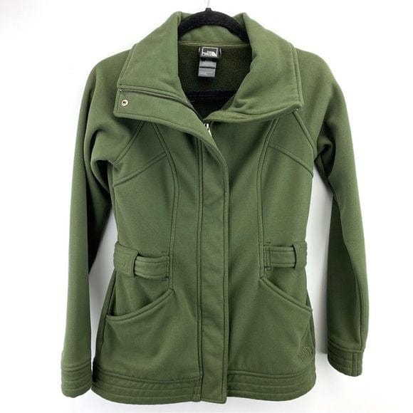 The North Face XS / Olive Green / Polyester The North Face Womens Olive Green Full-Zip Fleece Jacket XSTP