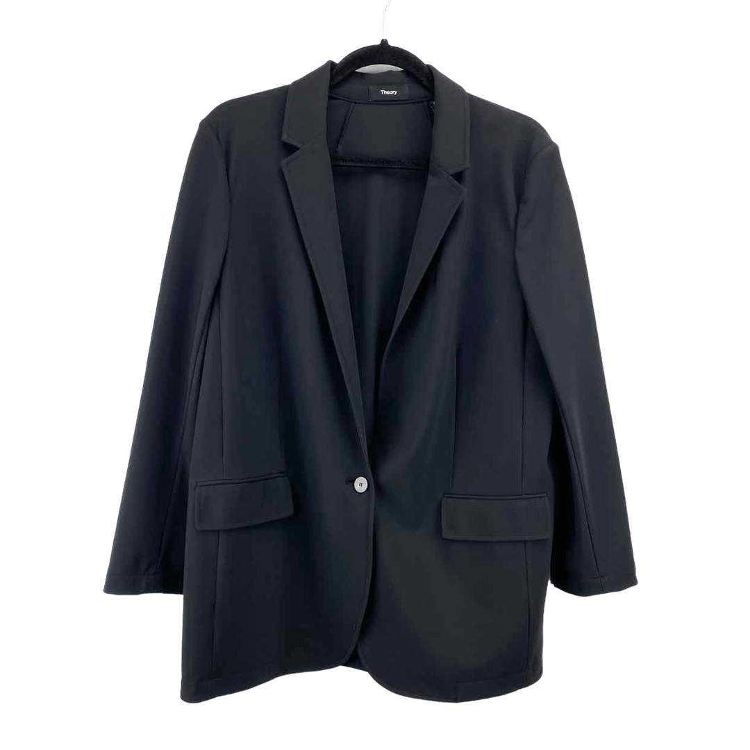 THEORY Blazer Black / 10 THEORY Solid Women's Jackets & Coats Size 10 Black Blazer