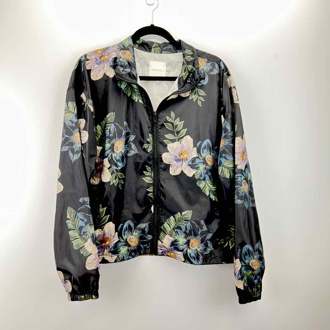 THREAD & SUPPLY Jacket Black multi / L THREAD & SUPPLY Long Sleeve Floral Women's Jackets & Coats Women Size L Jacket