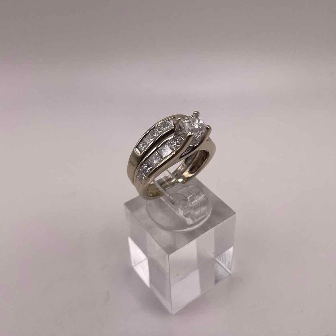 unbranded Ring 14K PRINCESS CUT Square DIAMOND WEDDING SET Womens Size 6