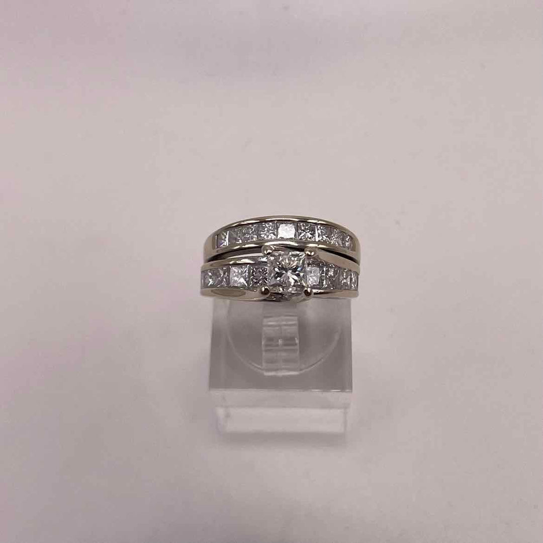 unbranded Ring 14K PRINCESS CUT Square DIAMOND WEDDING SET Womens Size 6