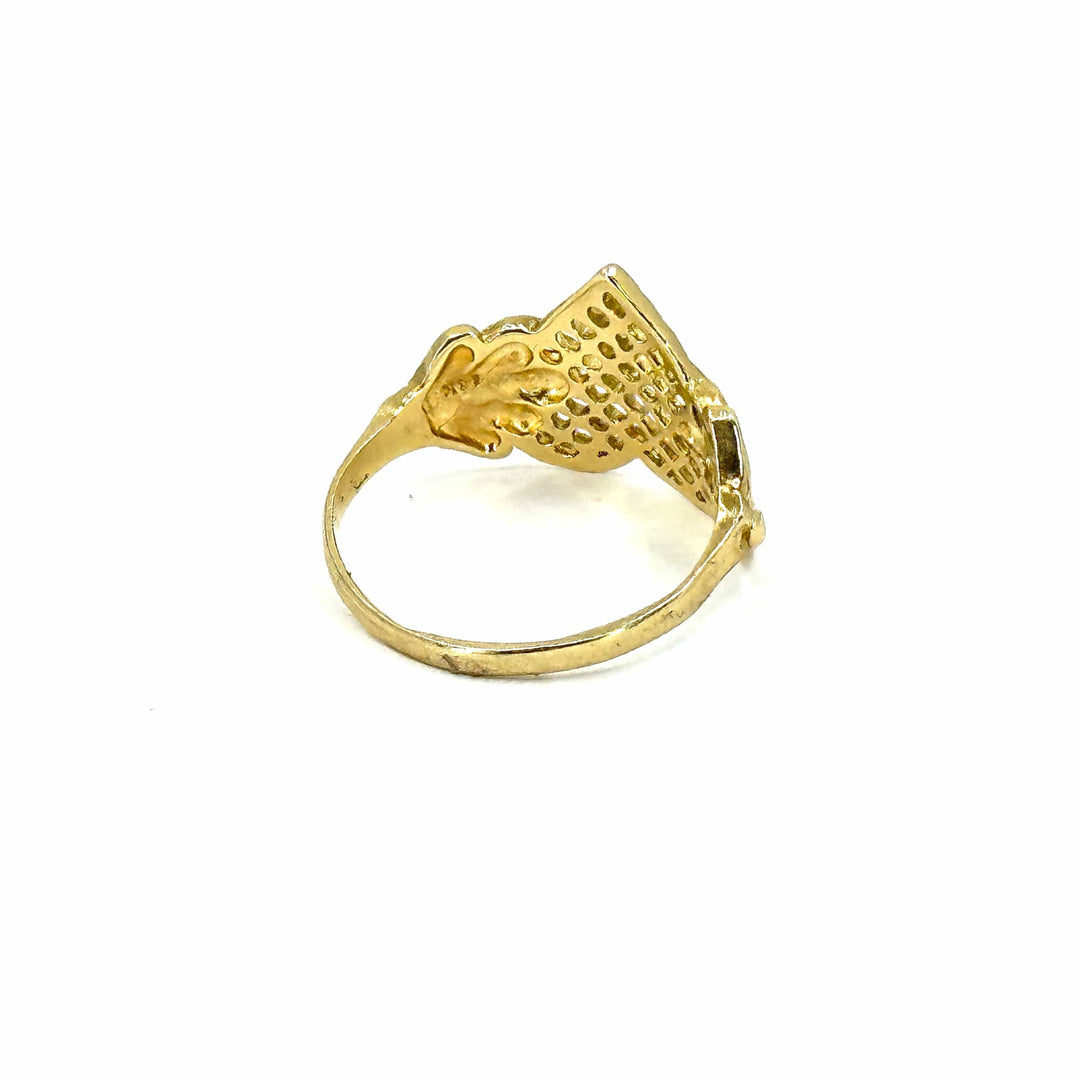 unbranded Ring Stunning 14K Yellow Gold Claddagh Style Heart Ring - Womens Size 8