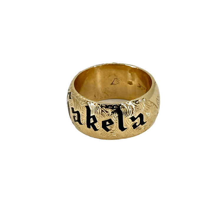 unbranded Ring Yellow Gold 14K "Kakela" 10mm HAWAIIAN BAND RING Women's Size 5.5