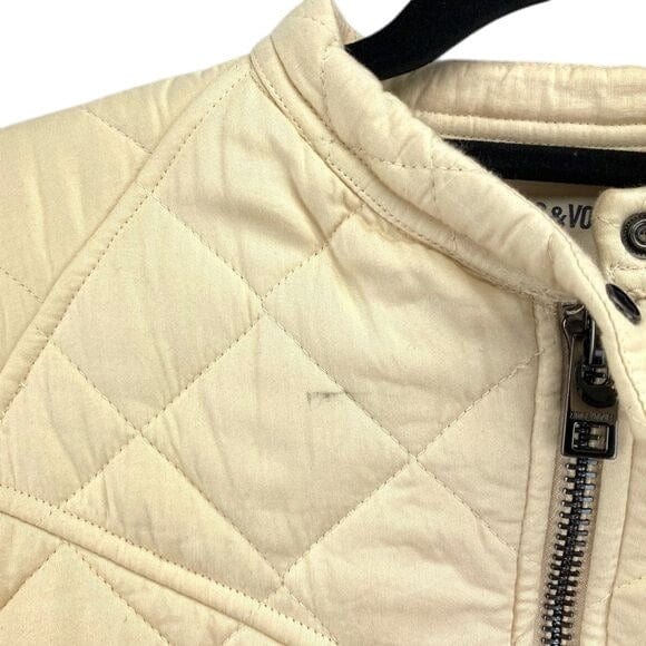 Zadig & Voltaire Zadig & Voltaire Womens Quilted Jacket Size S Viscose Beige